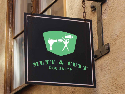 Mutt & Cutt dog groomer logo logo design logos