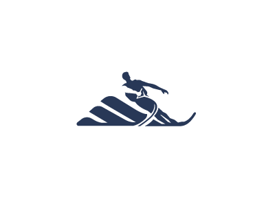 Waterskiierd athletic clothing lake logo logo design logos sports water ski water skiing