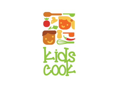 Kids Cook Logo Design bakery cartoon cooking education kids logo logo design logos mascots meal