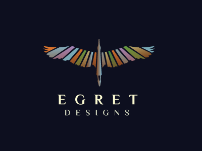 Egret Logo Design wings logo design logos logo crane heron egret