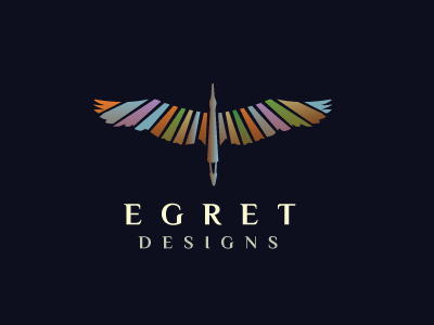Egret Logo Design crane egret heron logo logo design logos wings