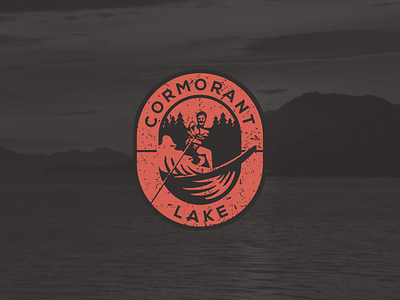 Cormorant Lake Logo Crest badge cottage emblem lake outdoors patch surf surfing waterski waterskiing