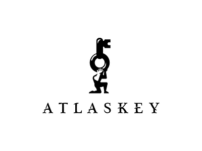 Atlaskey Identity Design atlas brandmark god identity key logo logodesign logos mythical negativespace