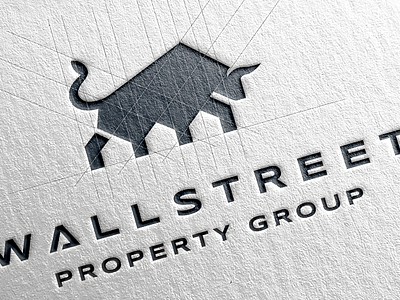 Wall Street Property Group Identity brandmark bull bulls identity logo logo design logos negativespace property real estate