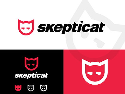 Skepticat Character Design brandmark cat cats identity logo logo design logodesign mascot