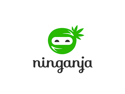 Ninganjad2 cannabis hemp identity leaf logo logo design logodesign logos marijuana ninja