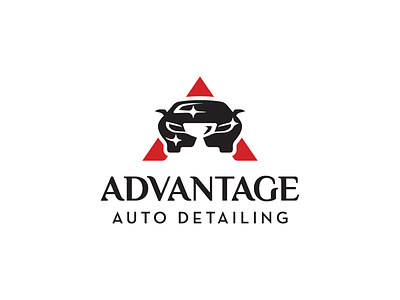 Advantage Auto Detailing Logo automotive brandmark car carwash detailing logo logos luxury negative space negativespace shiny trophy vehicle