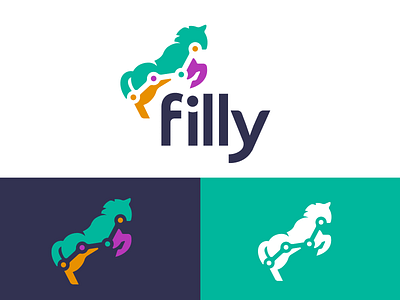 Filly Identity Design analytics chart data graph horse logo logodesign logos sales