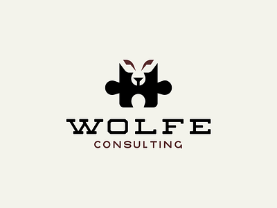 Wolfe Consulting Identity brandmark coyote dog fox identity illustration logo logodesign logos puzzle puzzlepiece wolf