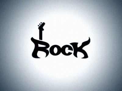 ROCK logotype guitar logo design logos logotype music rock