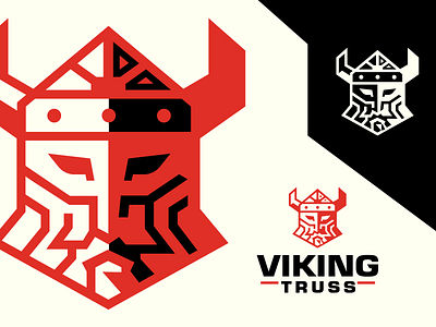 Viking Truss brandmark branding brandmark builder construction helmet homes identity logo logodesign logos viking warrior
