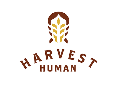 Harvest Human beauty brandmark farm girl harvest identity logo natural organic soap