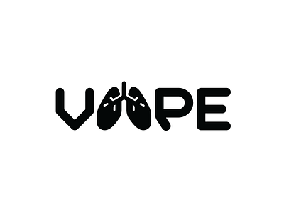 VAPE health lettering logo logo design logodesign logos logotype lungs smoking vape vaping wordmark