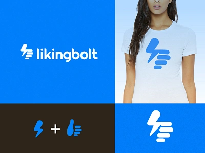 Likingbolt brandmark facebook hand logo lightening bolt lightning bolt like like button logo logo design logos logotype thumbs up logo thumbsup thumbsup logo typography