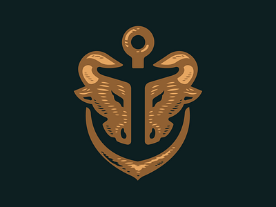 fathomfarm anchor badge boat branding brandmark crest emblem engraving hedcut identity logo logos maritime seal ship woodcut yacht