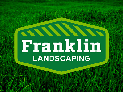 Franklin Landscaping branding cutting grass design grass landscaping logo vector