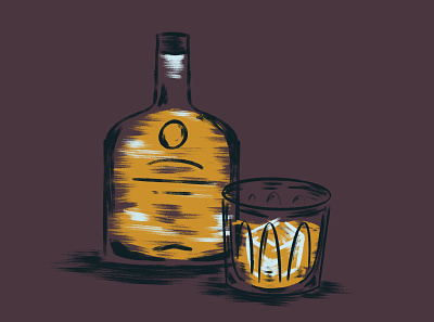 Whiskey cocktail drink illustration nashville procreate whiskey