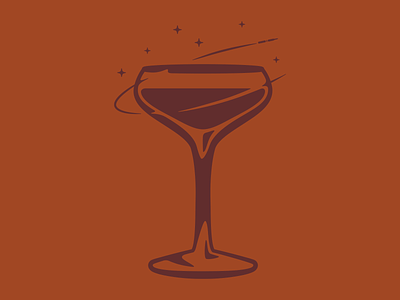 Cheers Hunstville branding cocktail coup glass illustration rocket spaceship