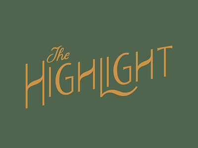 The Highlight branding design lines logo logotype type type design typography