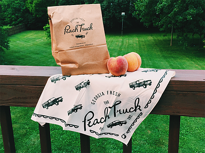 Peach Truck Handkerchief