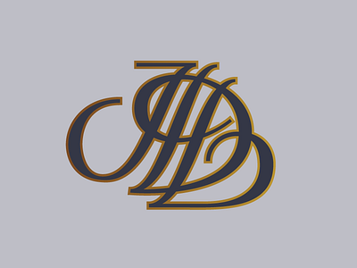 Monogram d initials j l letterforms lettering lines monogram script shapes type typography