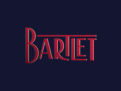 Bartlet for America america bartlet election lettering president the west wing type typography words