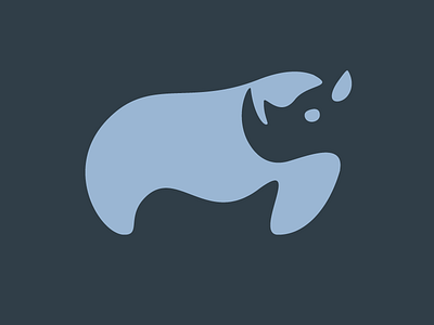 Rhino No2 branding illustration line logo mark minimal rhino rhinoceros shapes thick lines