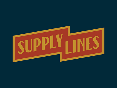 Supply Lines branding custom type education entrepreneurship logo manufacturing