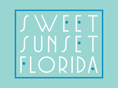 Not Sweet Enough art deco branding custom type florida lines logo logotype