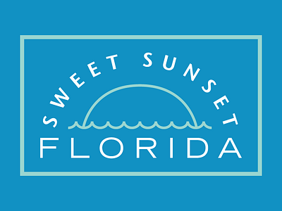 Very Sweet art deco branding florida lines logo logotype modern ocean sun sunrise