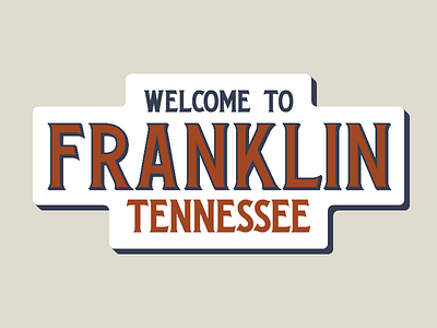 Franklin font franklin letters serifs sign signage tennessee type type design typography vintage