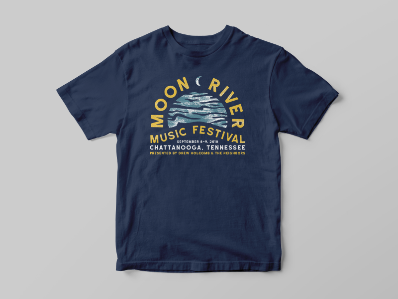 Moon River Music Fest tennessee tshirt shirt design shirt festival music type typography