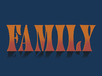 Family gradient illustration texture typography