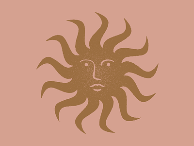 Sun design face illustration smile sun texture vector
