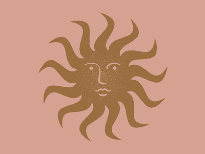 Sun design face illustration smile sun texture vector