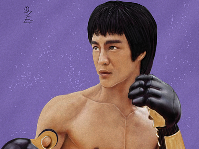 Bruce Lee Oz Galeano Portrait Drawing