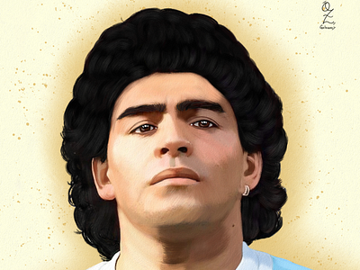 Maradona Oz Galeano argentina art arte dibujo digitalart drawing fanart maradona mexico ozgaleano portrait