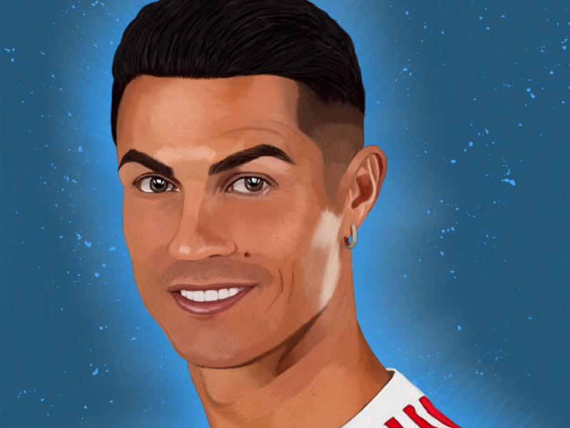 Cristiano Ronaldo Portrait drawing by Oz Galeano art arte cristiano ronaldo design dibujo digitalart drawing fanart football illustration manchester united ozgaleano