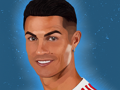 Cristiano Ronaldo Portrait drawing by Oz Galeano