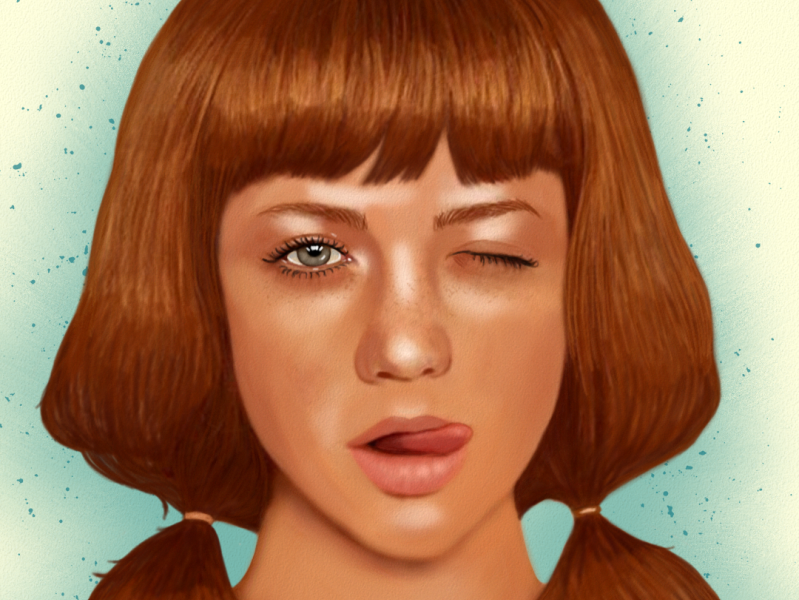 Portrait drawing by Oz Galeano art arte arte-ozgaleano design dibujo digitalart drawing fanart illustration mexico model ozgaleano pelirroja portrait redhead retrato