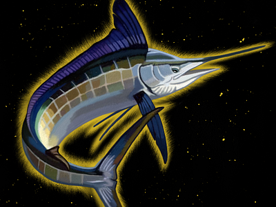Swordfish illustration by Oz Galeano animal art arte arte digital arte ozgaleano design dibujo digitalart drawing fish illustration ilustracion mexico ozgaleano swordfish