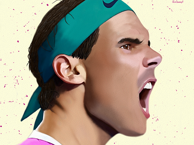Nadal Portrait drawing by Oz Galeano