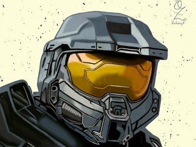 Master Chief drawing by Oz Galeano