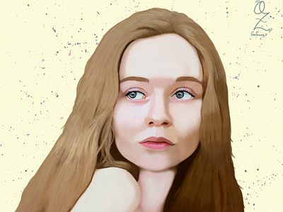 Model Portrait drawing by Oz Galeano art arte arte ozgaleano boceto design dibujo digitalart drawing fanart flowers girl illustration mexico model ozgaleano portrait retrato sketch