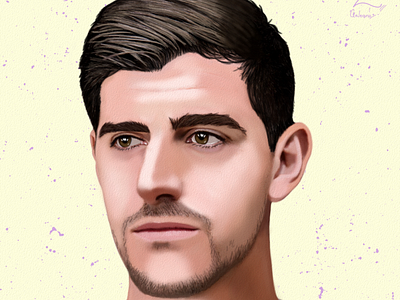 Courtois Portrait drawing by Oz Galeano art arte arte ozgaleano boceto champions league courtois dibujo digitalart drawing fanart football futbol illustration mexico ozgaleano portrait real madrid retrato sketch thibaut