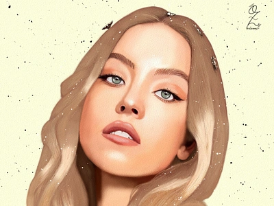 Sydney Sweeney Portrait drawing by Oz Galeano art arte arte ozgaleano boceto design dibujo digital art drawing euphoria fanart illustration logo ozgaleano painting portrait retrato sketch sydney sweeney tv