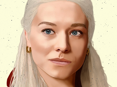 Rhaenyra Targaryen Portrait drawing by Oz Galeano