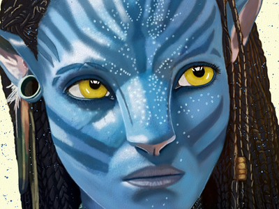 Avatar Illustration drawing by Oz Galeano art arte arte ozgaleano avatar blue boceto dibujo digitalart drawing fanart illustration james cameron mexico movie ozgaleano painting portrait retrato sketch zoe saldana