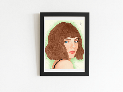 Triz Pariz Framed Art by Oz Galeano art arte arte ozgaleano brasil design dibujo digital art digitalart drawing fanart framed art illustration mexico model modelo ozgaleano painting portrait retrato triz pariz