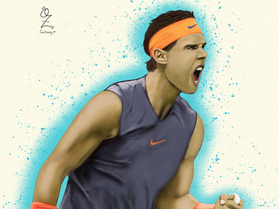 Nadal Oz Galeano arte arte digital deporte dibujo fanart nadal ozgaleano tennis